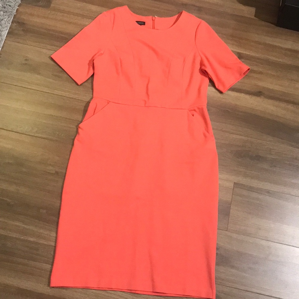 Coral Talbots Sheath Stretch Dress